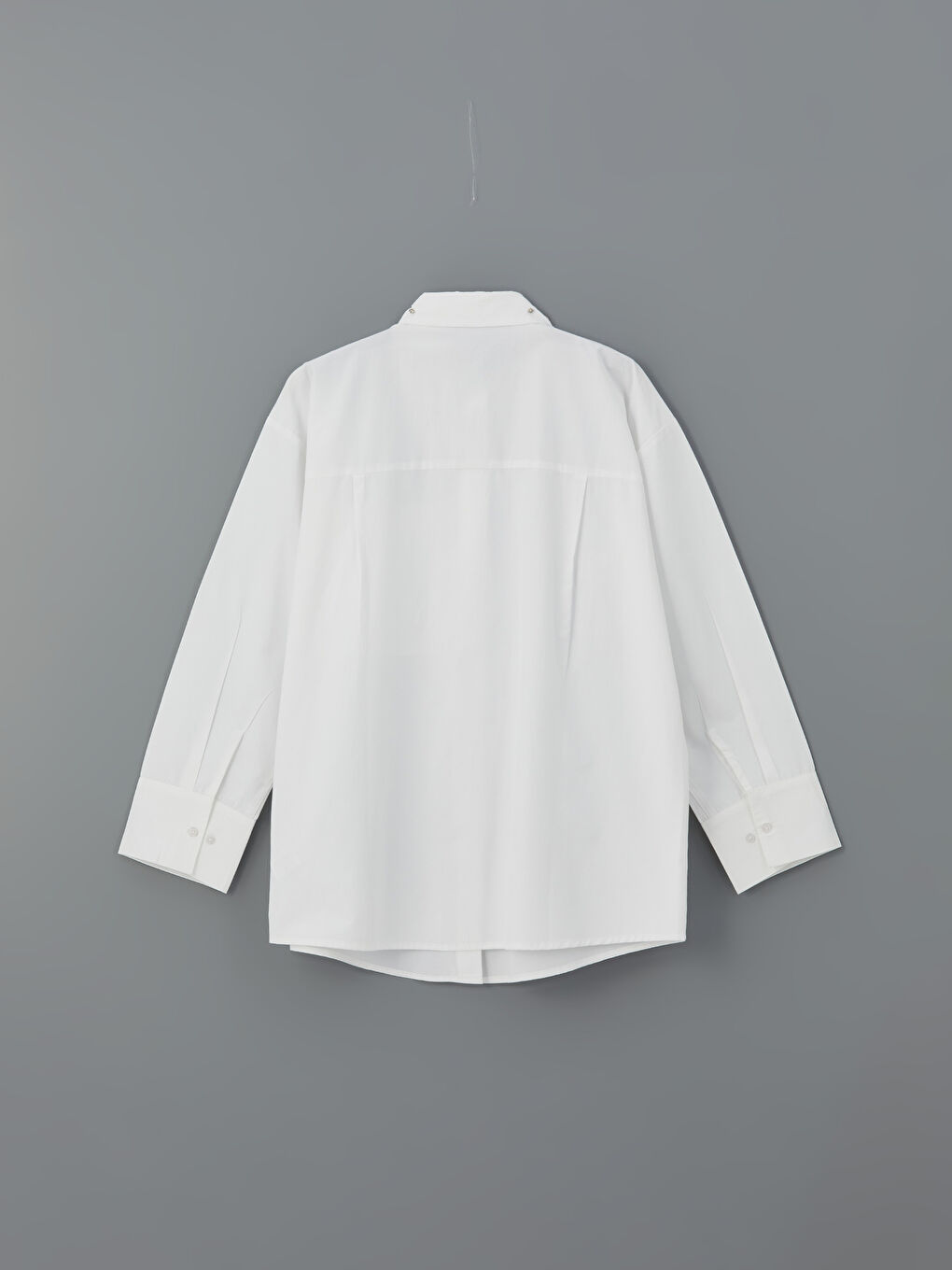 LCW Modest Rhinestone Embellished Oversize Women's Shirt Tunic -W50094Z8-EEW