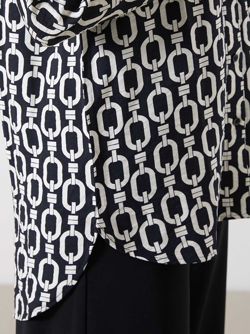 Patterned Women's Shirt Tunic-2
