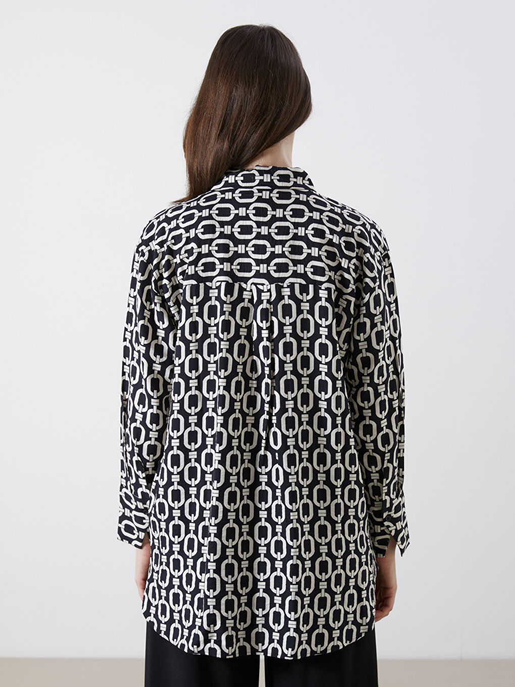 Patterned Women's Shirt Tunic-3