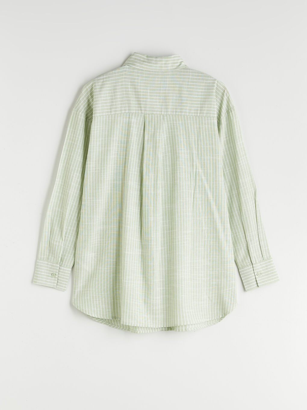 LCW Modest Striped Oversize Poplin Women's Shirt Tunic -W50098Z8-LFT