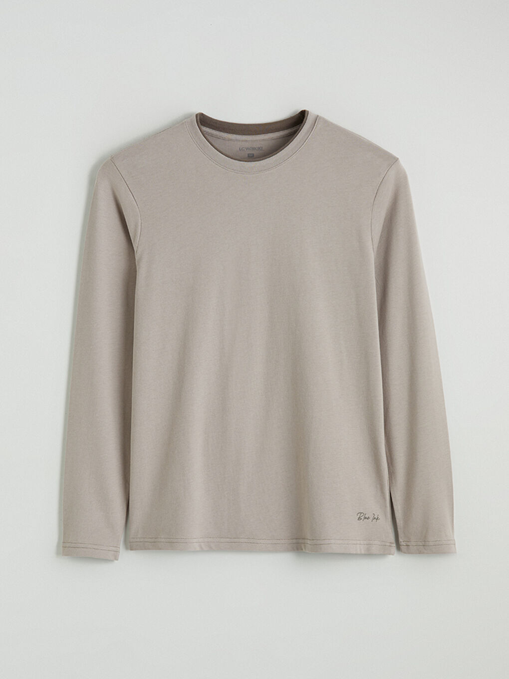 Kahverengi Bisiklet Yaka Uzun Kollu Erkek Pijama Üst-4