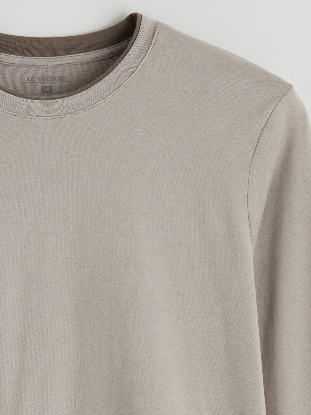 Kahverengi Bisiklet Yaka Uzun Kollu Erkek Pijama Üst-5