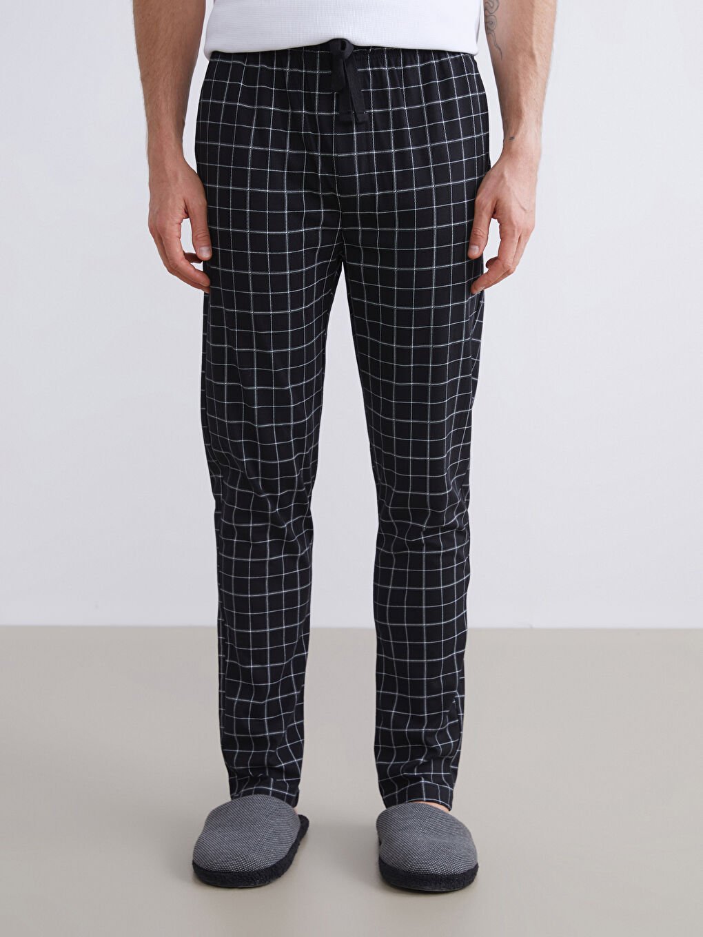 Regular Fit Plaid Men's Pyjama Bottoms-1