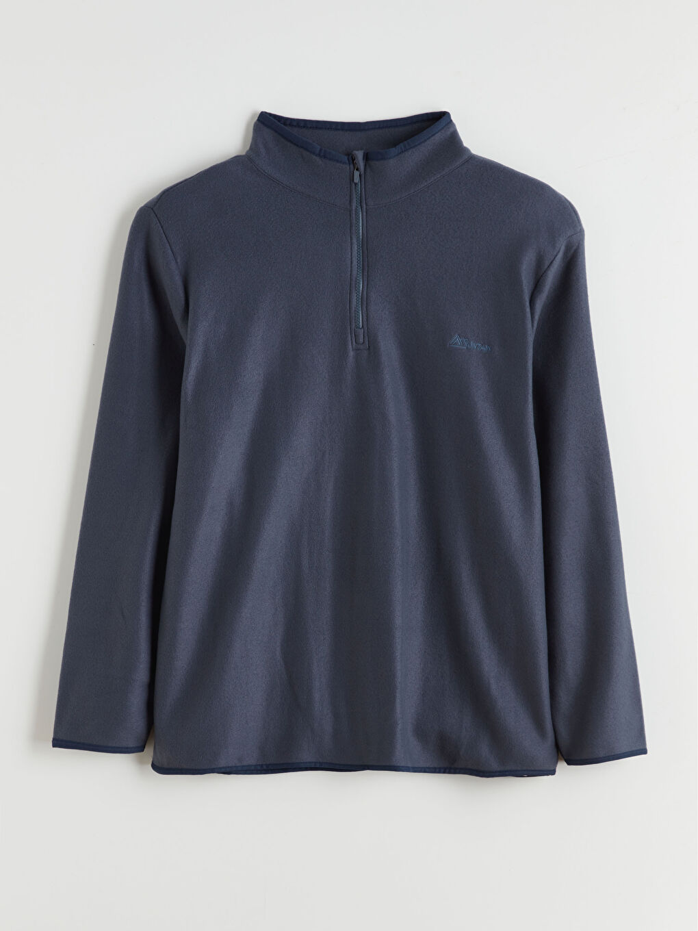 Antrasit Dik Yaka Uzun Kollu Polar Erkek Pijama Üst-2