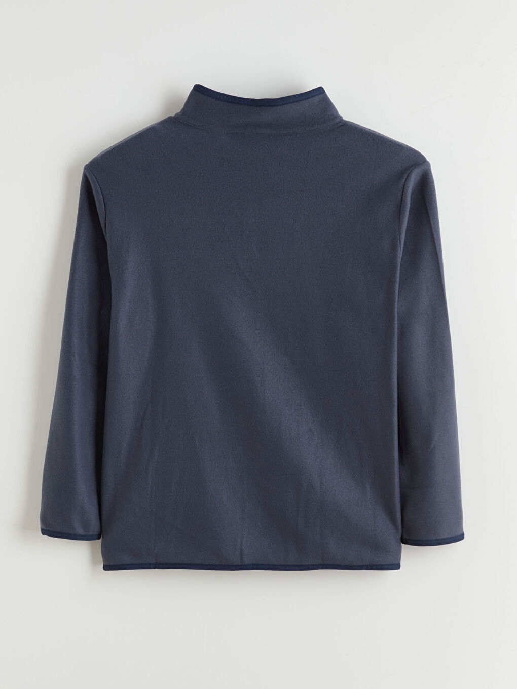 Antrasit Dik Yaka Uzun Kollu Polar Erkek Pijama Üst-3