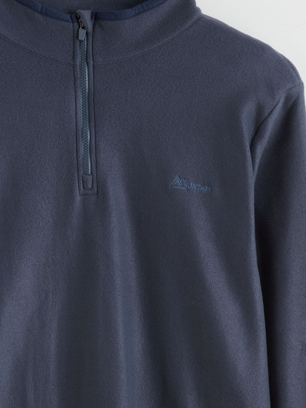 Antrasit Dik Yaka Uzun Kollu Polar Erkek Pijama Üst-4