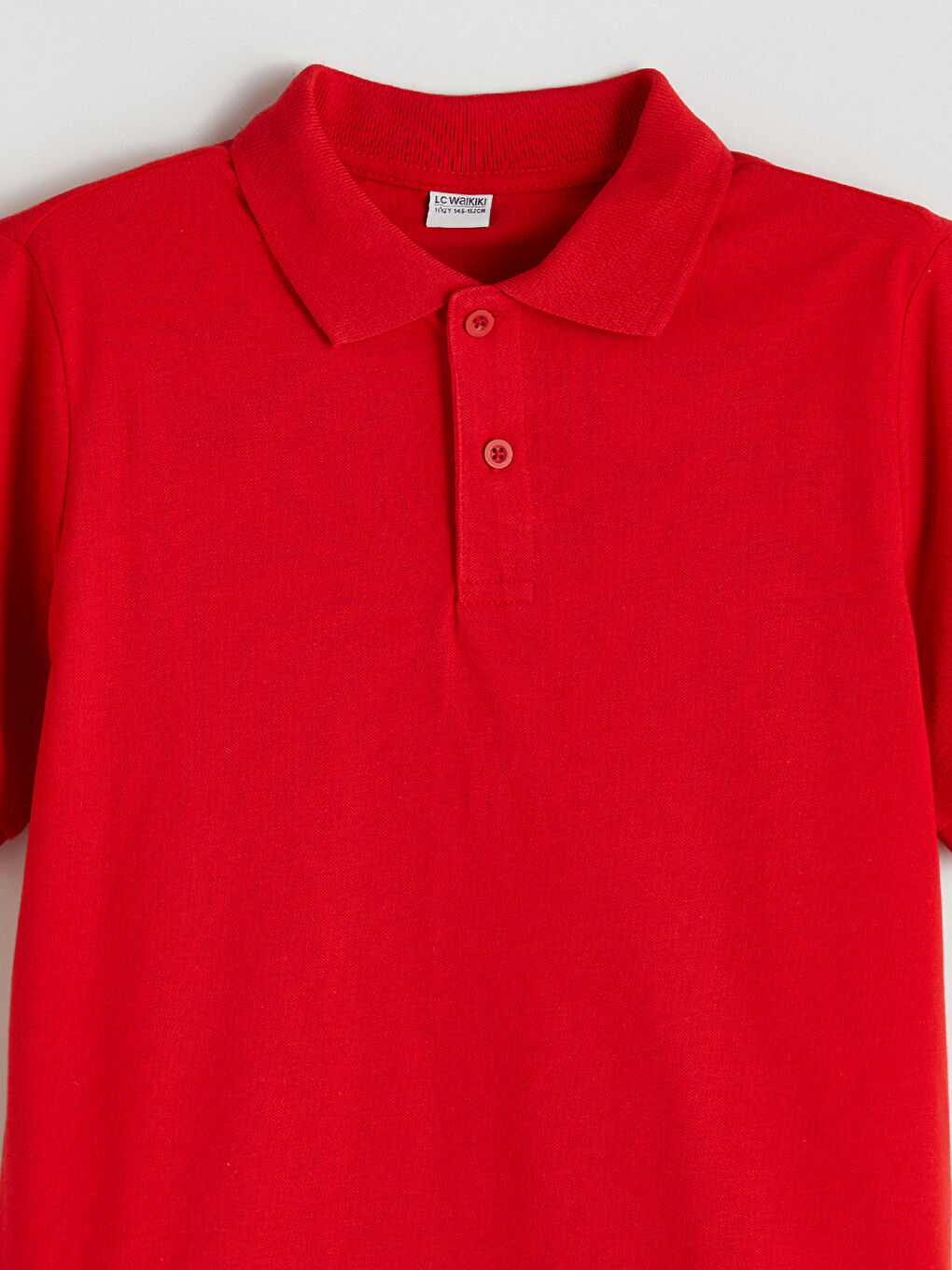 Kırmızı Polo Yaka Erkek Çocuk Tişört-2