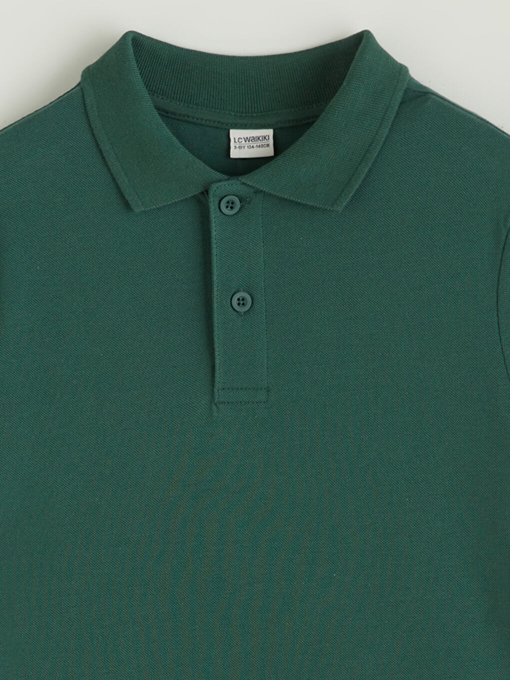 Yeşil Polo Yaka Erkek Çocuk Tişört-4