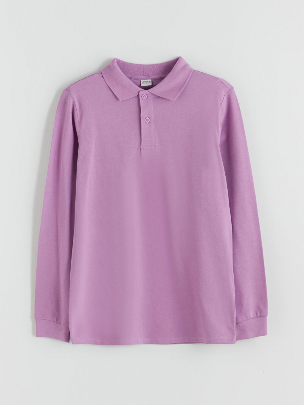 Mor Polo Yaka Erkek Çocuk Tişört-2