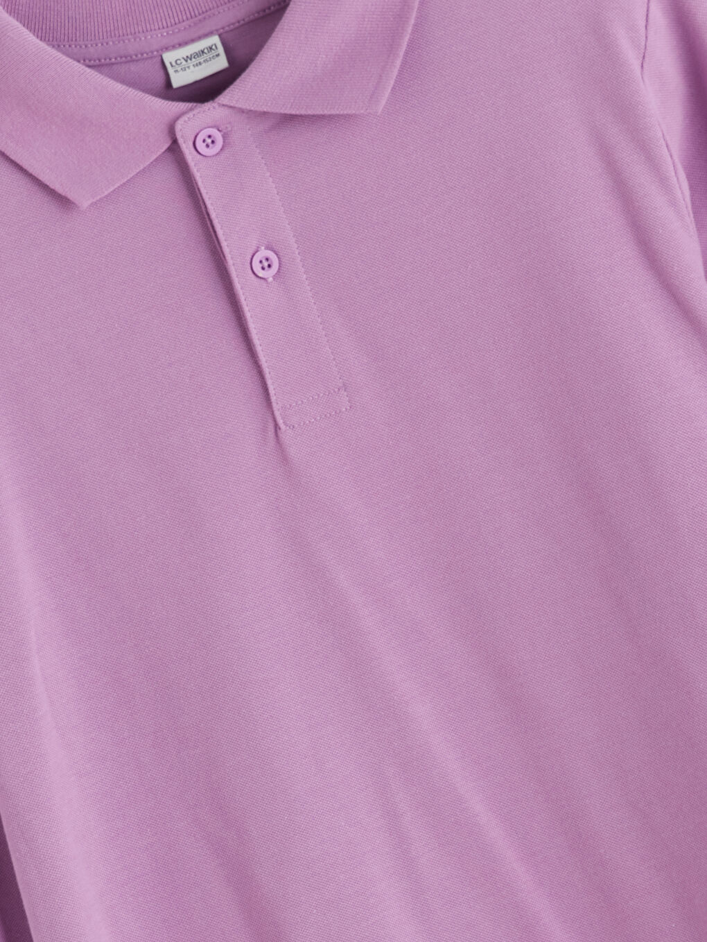 Mor Polo Yaka Erkek Çocuk Tişört-3