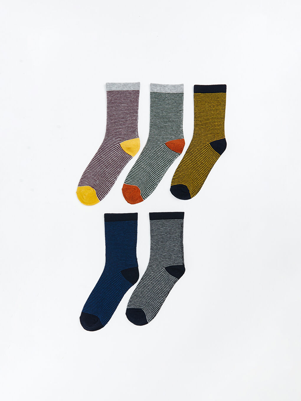 LCW Kids Patterned Boys' Ankle Socks 5 Pack -W4L830Z4-K00