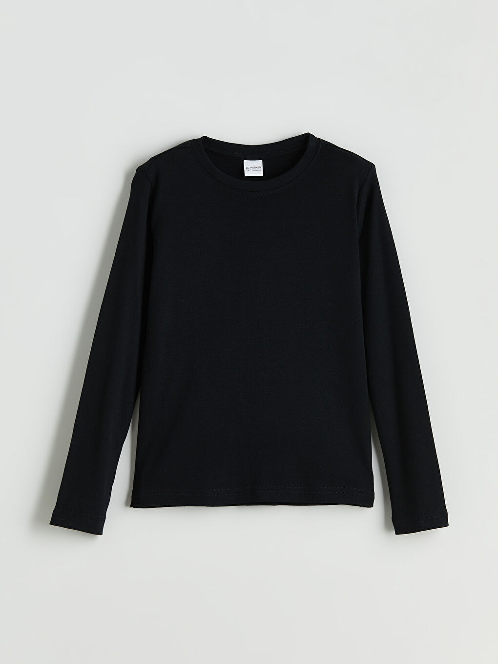 Crew Neck Long Sleeve Boys' Undershirt-1