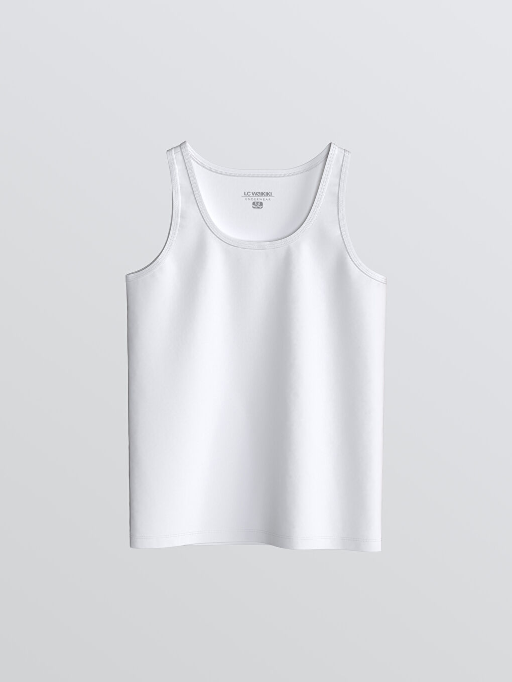 Beyaz Bisiklet Yaka Erkek Çocuk Atlet