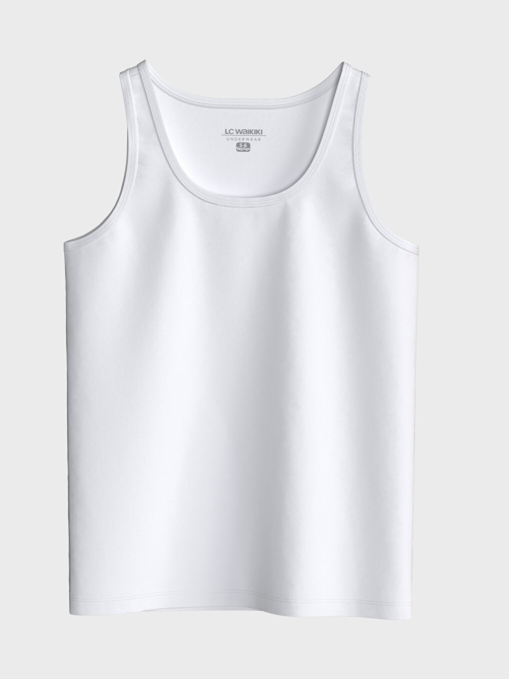 Beyaz Bisiklet Yaka Erkek Çocuk Atlet