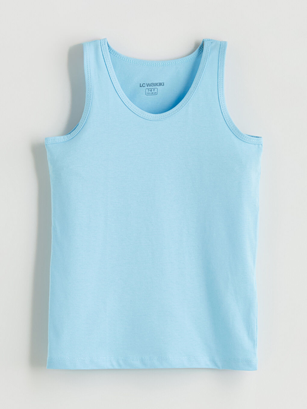 Mavi Bisiklet Yaka Erkek Çocuk Atlet 2'li-1