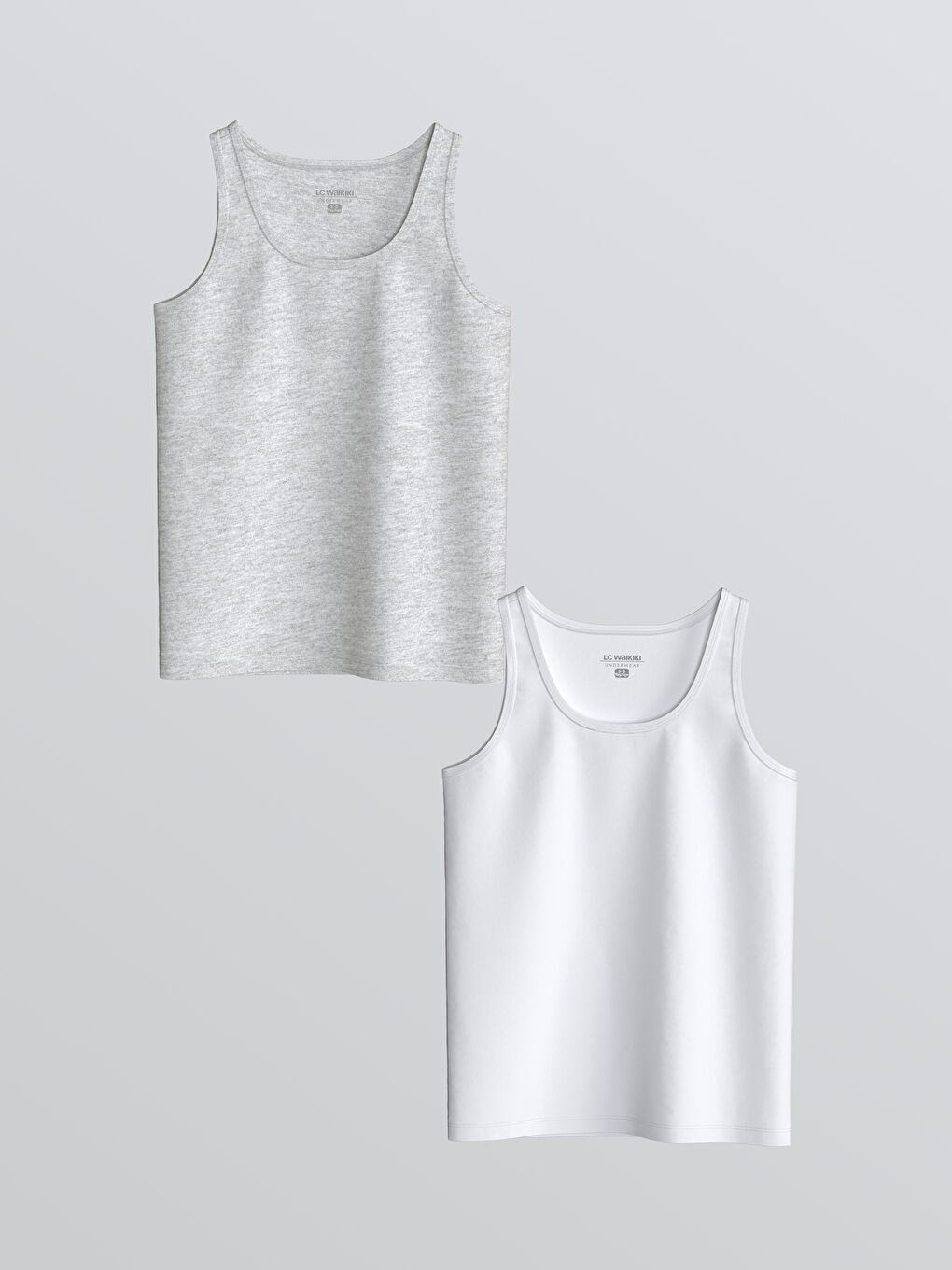 Crew Neck Boys' Vest 2 Pack -W50150Z4-Q6K