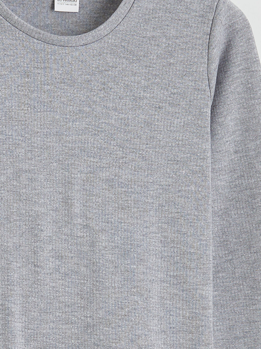 Gri Bisiklet Yaka Erkek Çocuk Termal İçlik-2