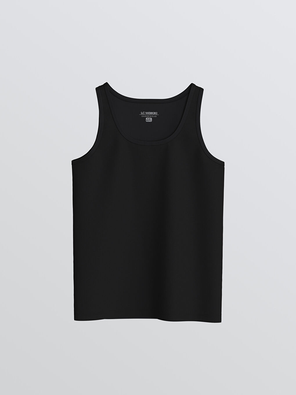 Siyah Bisiklet Yaka Erkek Çocuk Atlet