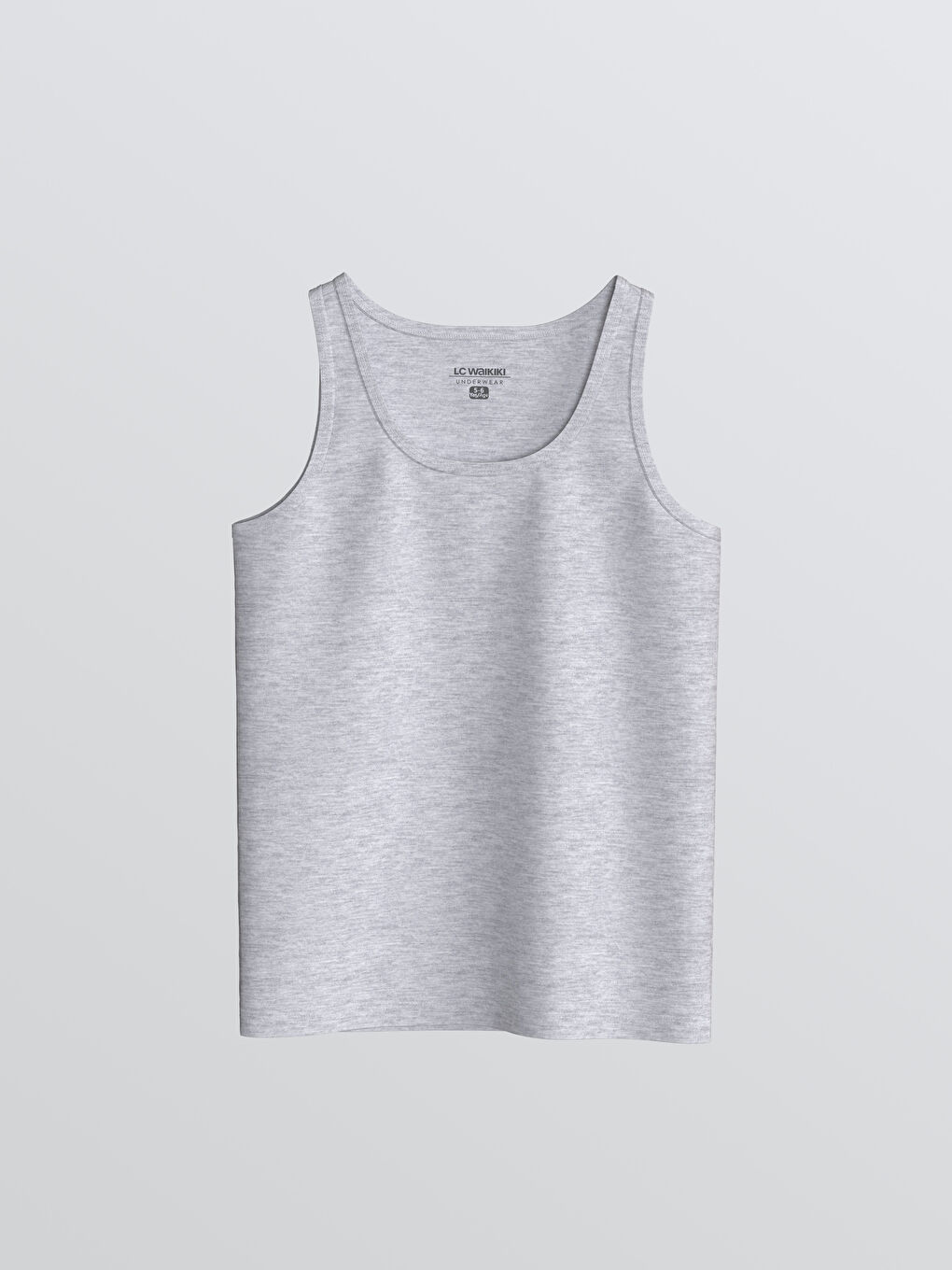 Gri Bisiklet Yaka Erkek Çocuk Atlet