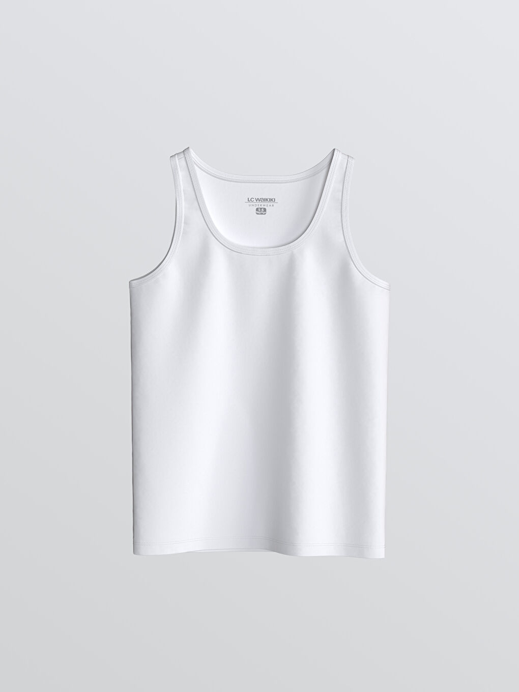 Beyaz Bisiklet Yaka Erkek Çocuk Atlet