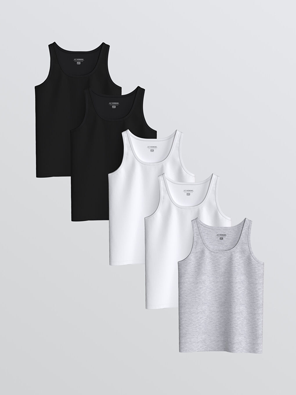 Crew Neck Boys' Vest 5 Pack -W50157Z4-LAK