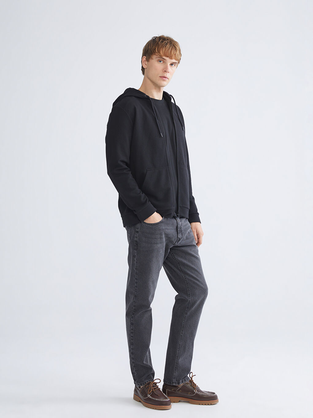 XSIDE Hooded Long Sleeve Men's Zip-Up Sweatshirt -W50168Z8-CVL