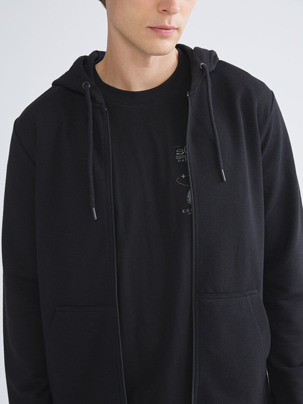 XSIDE Hooded Long Sleeve Men's Zip-Up Sweatshirt -W50168Z8-CVL