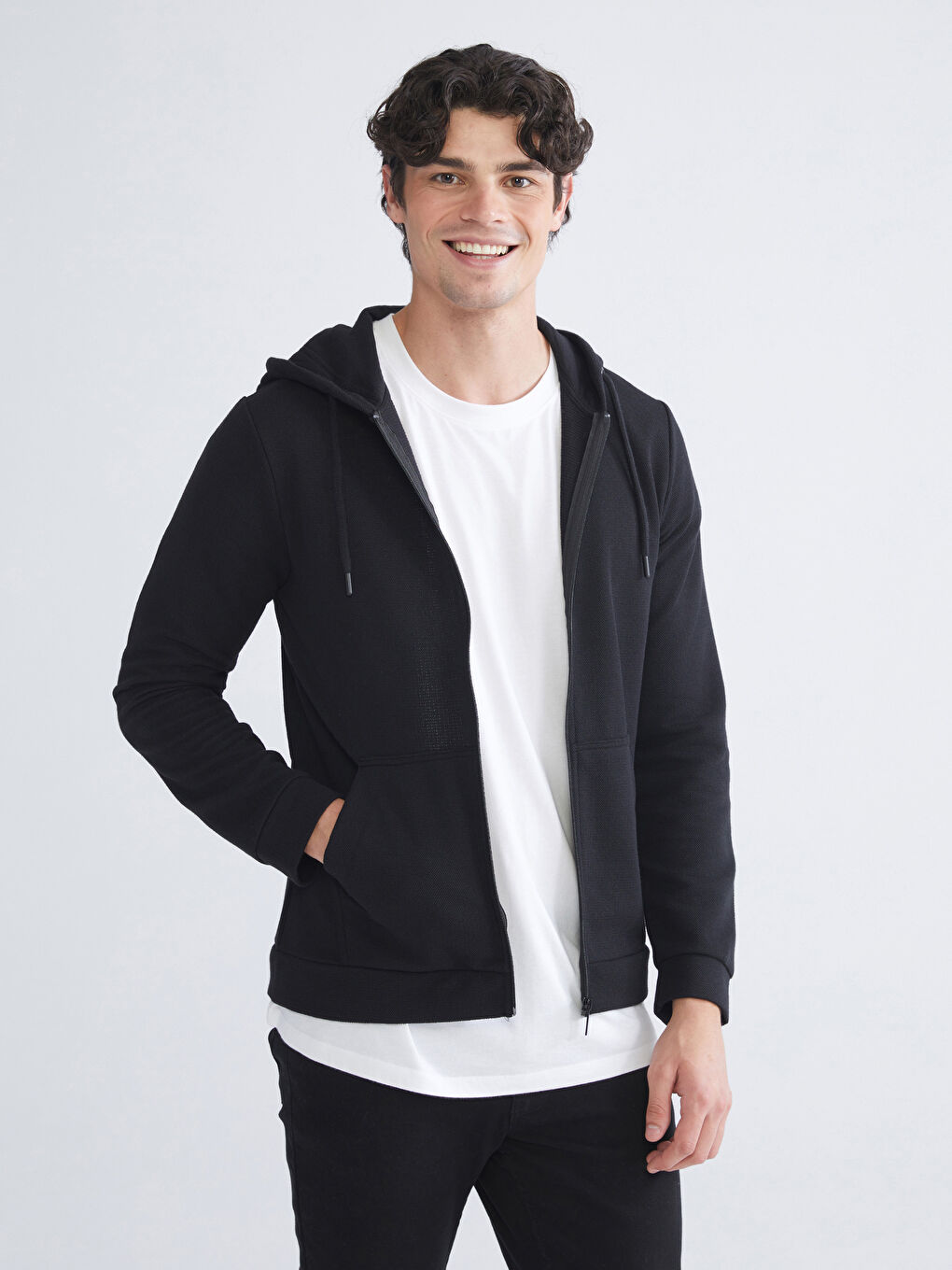 XSIDE Hooded Long Sleeve Men's Zip-Up Sweatshirt -W50168Z8-CVL