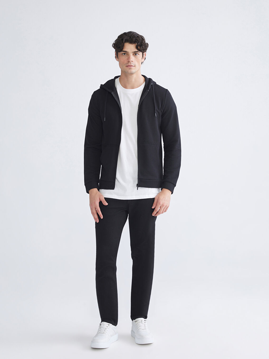 XSIDE Hooded Long Sleeve Men's Zip-Up Sweatshirt -W50168Z8-CVL