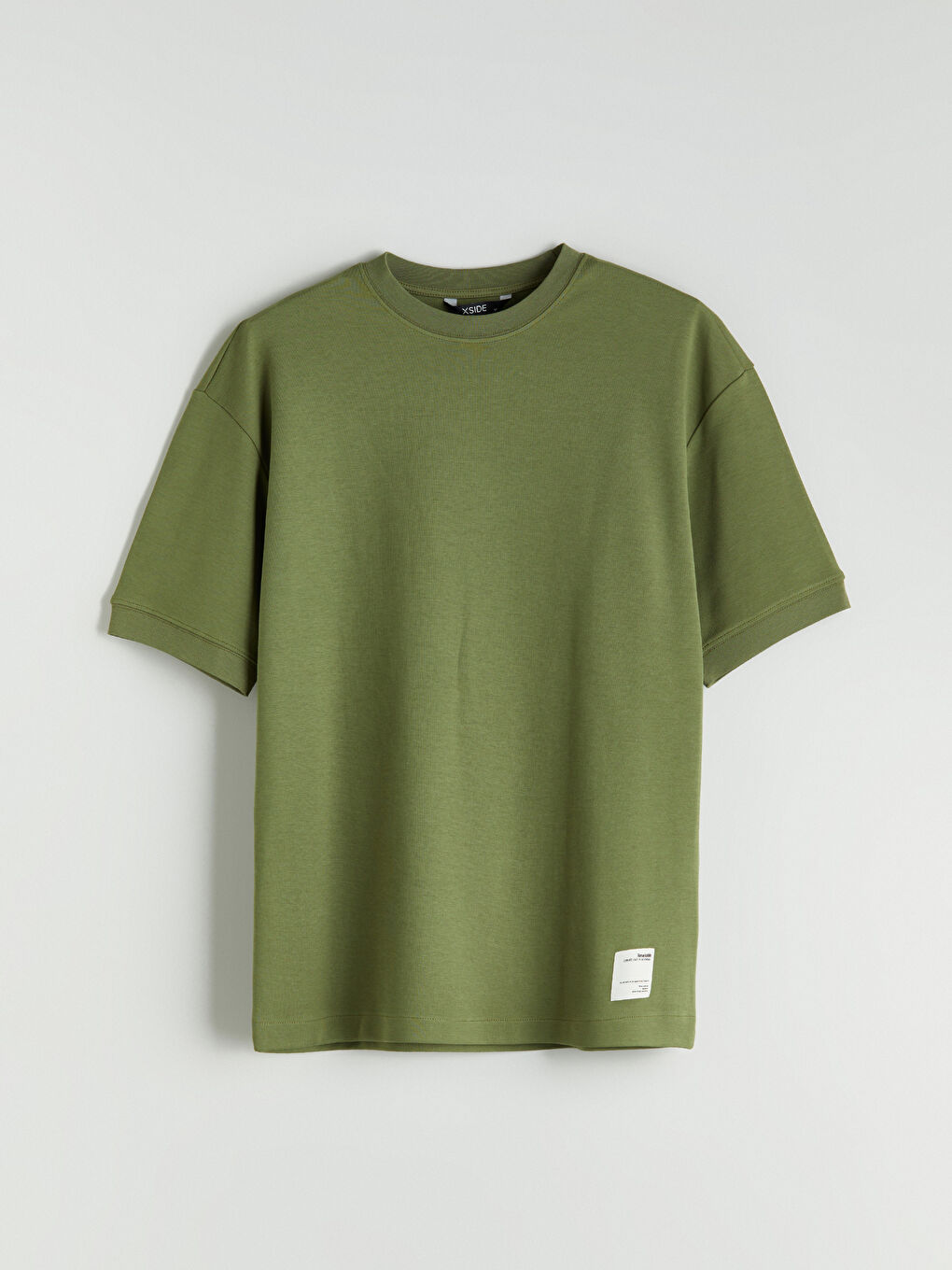 Haki Bisiklet Yaka Erkek Tişört-4