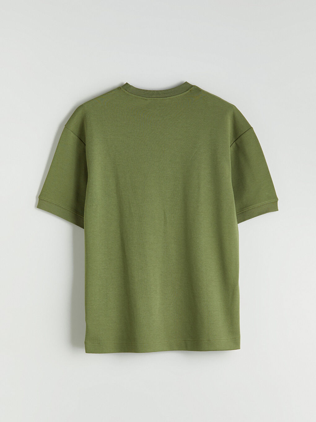 Haki Bisiklet Yaka Erkek Tişört-5