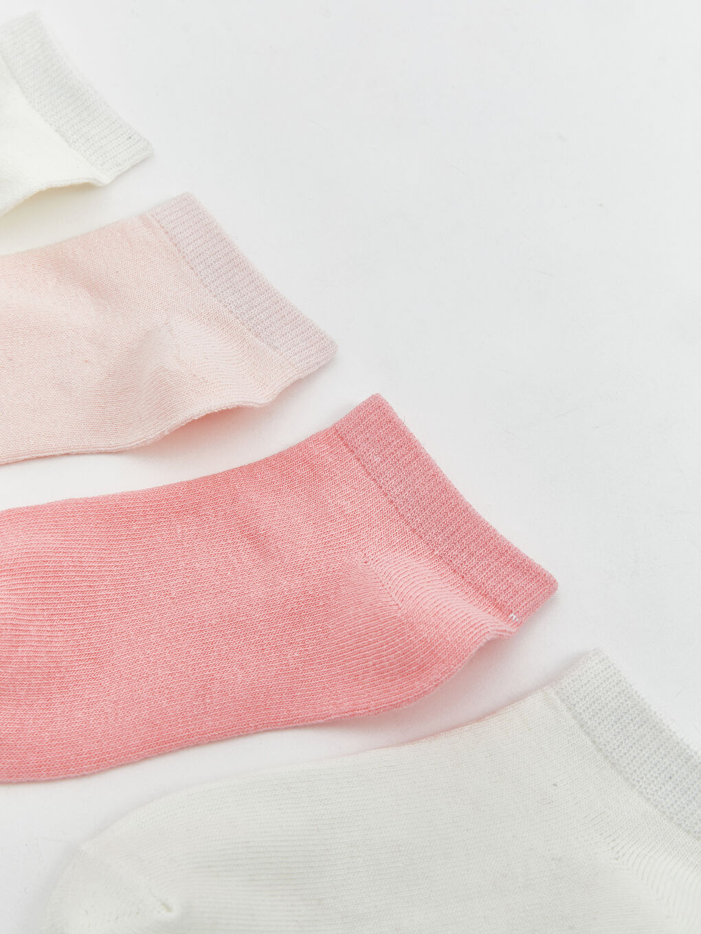 LCW Kids Basic Girls Trainer Socks 7 Pack -W50220Z4-FEW