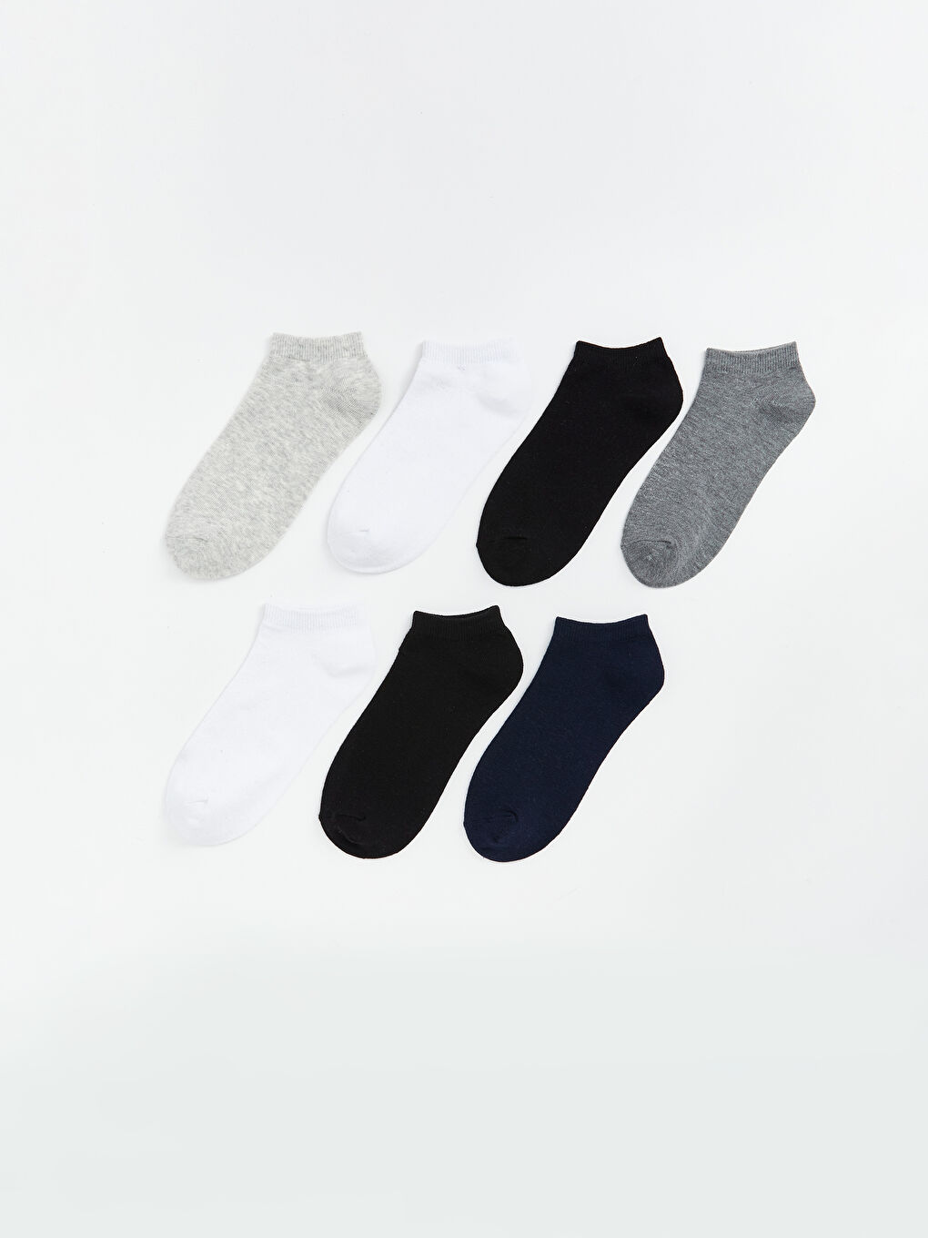 LCW Kids Basic Girls Trainer Socks 7 Pack -W50222Z4-LAK