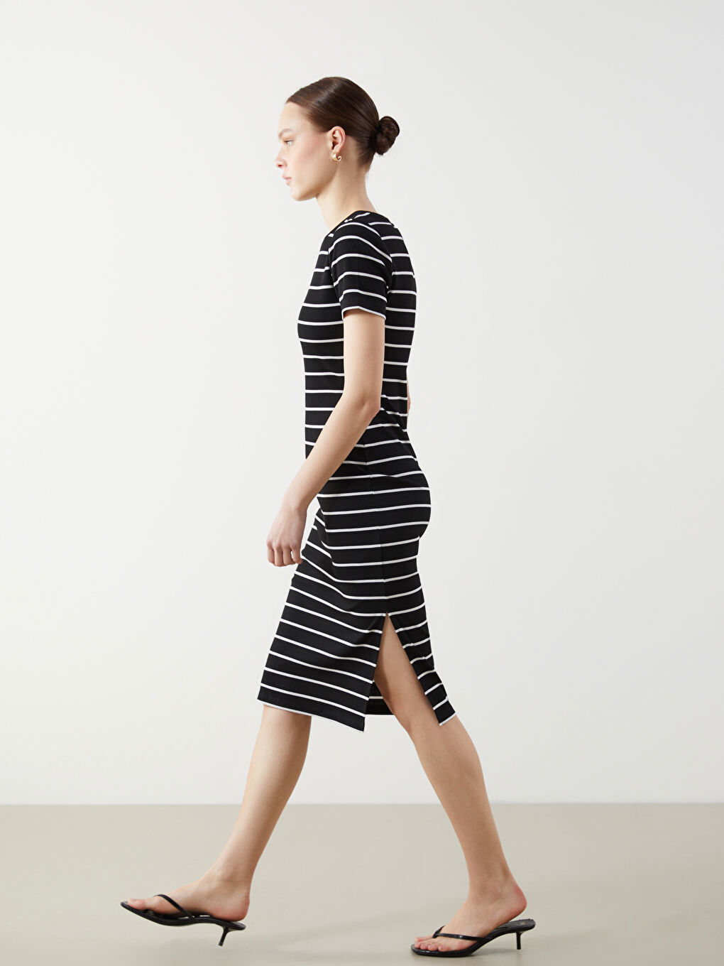 LCW Comfort Woman BLACK Dress -W50244Z8-LEG