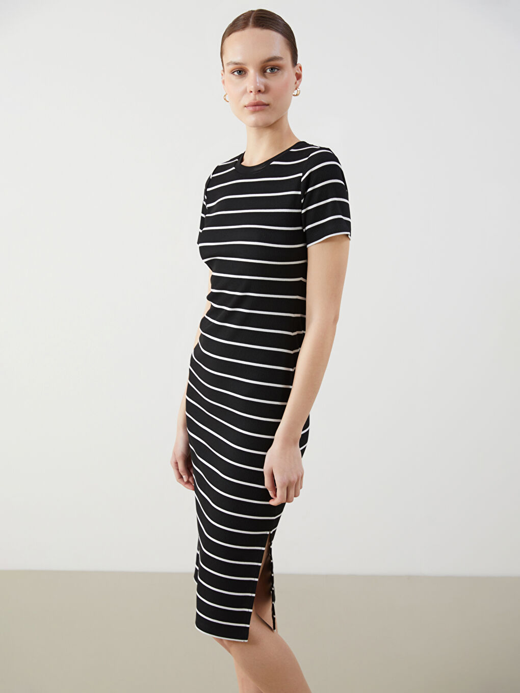 LCW Comfort Woman BLACK Dress -W50244Z8-LEG