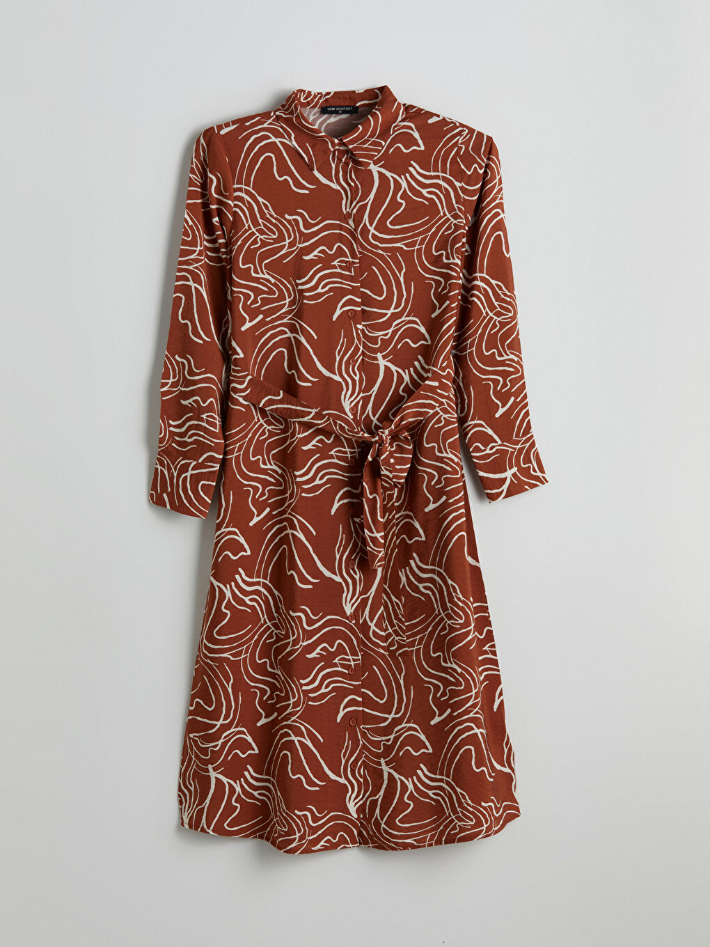 LCW Comfort Patterned Shirt Dress -W50253Z8-LQY