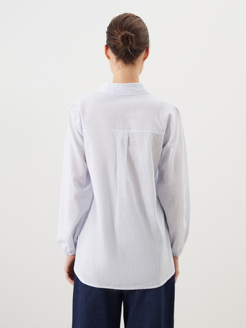 LCW Comfort Striped Women's Shirt -W50254Z8-LEN