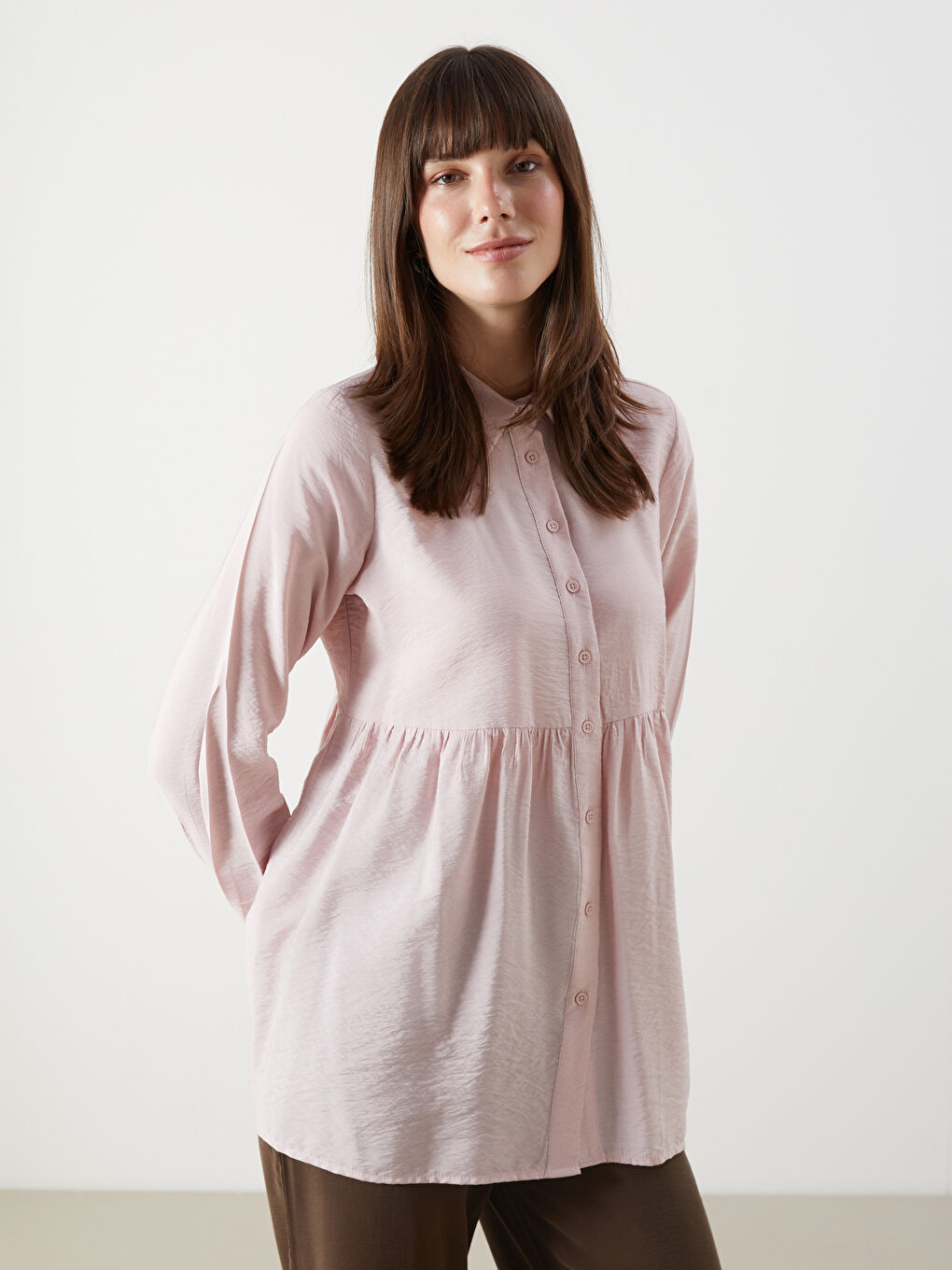 LCW Comfort Women's Shirt Tunic -W50255Z8-FJV
