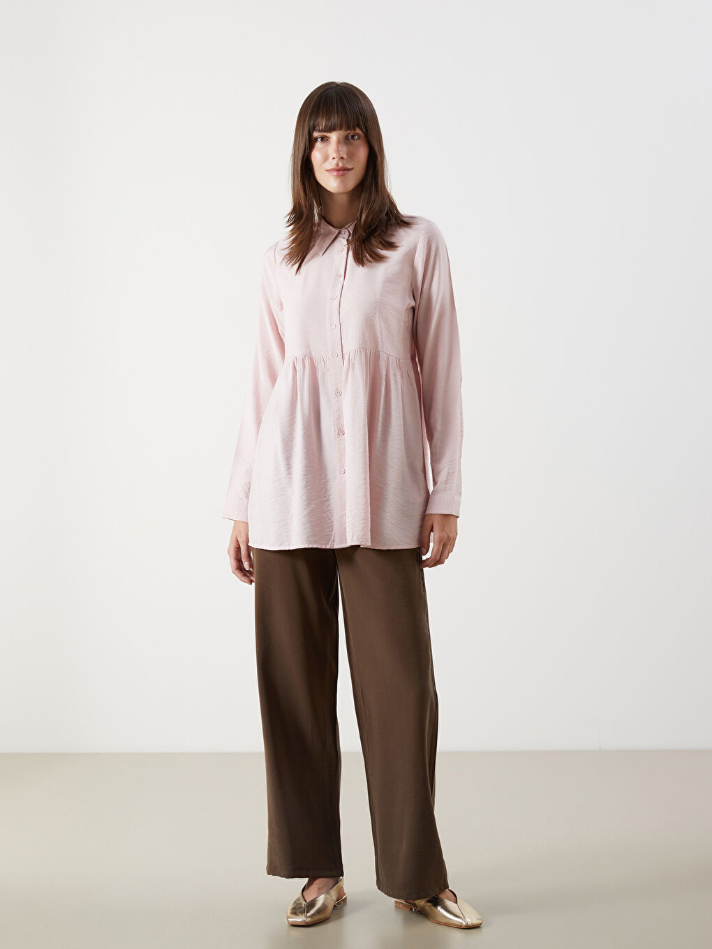 LCW Comfort Women's Shirt Tunic -W50255Z8-FJV