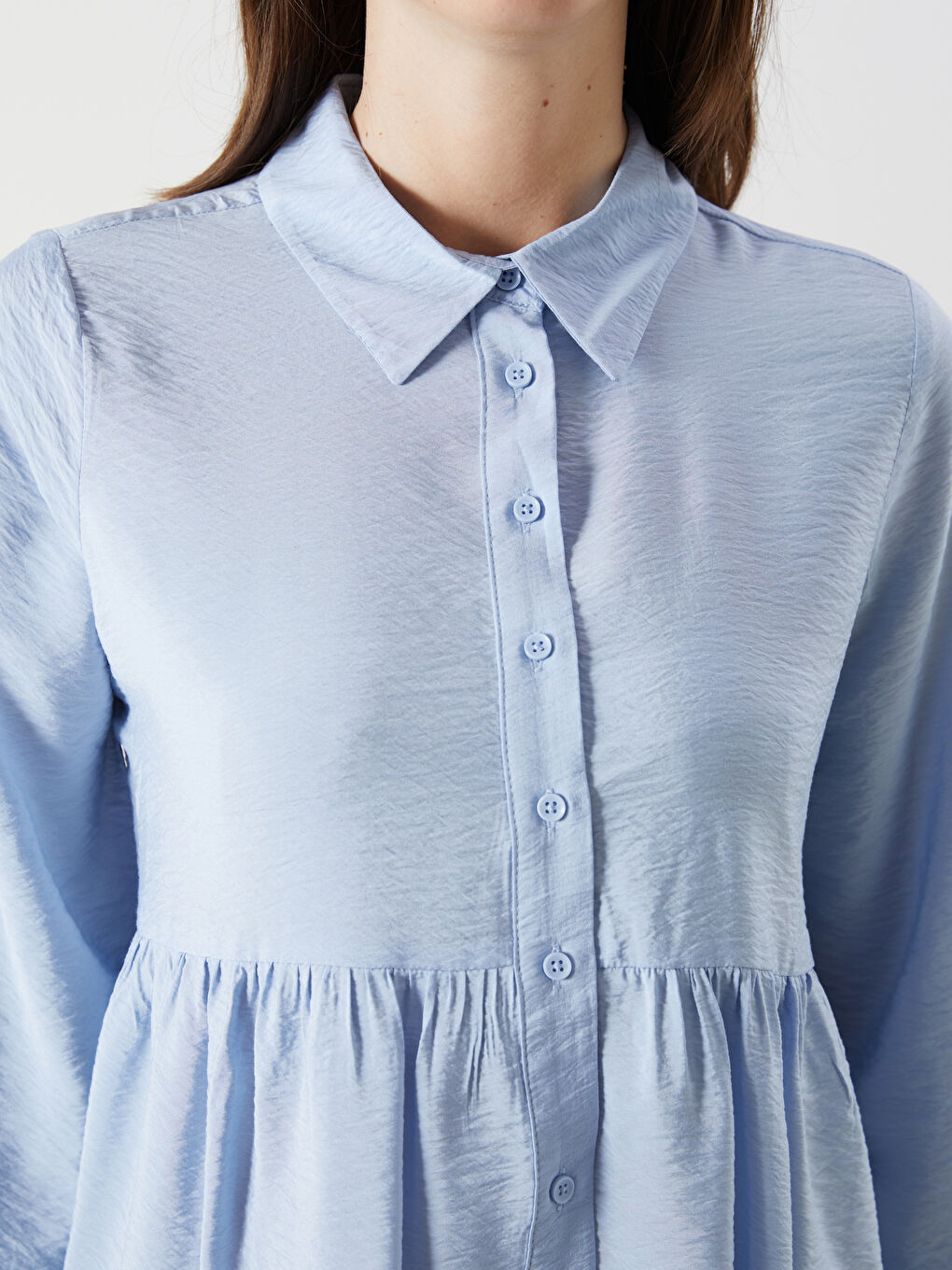 LCW Comfort Women's Shirt Tunic -W50255Z8-GCA