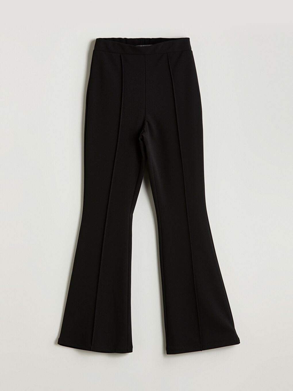 LCW Comfort Women's Trousers with Elastic Waist and Flared Leg -W50258Z8-CVL