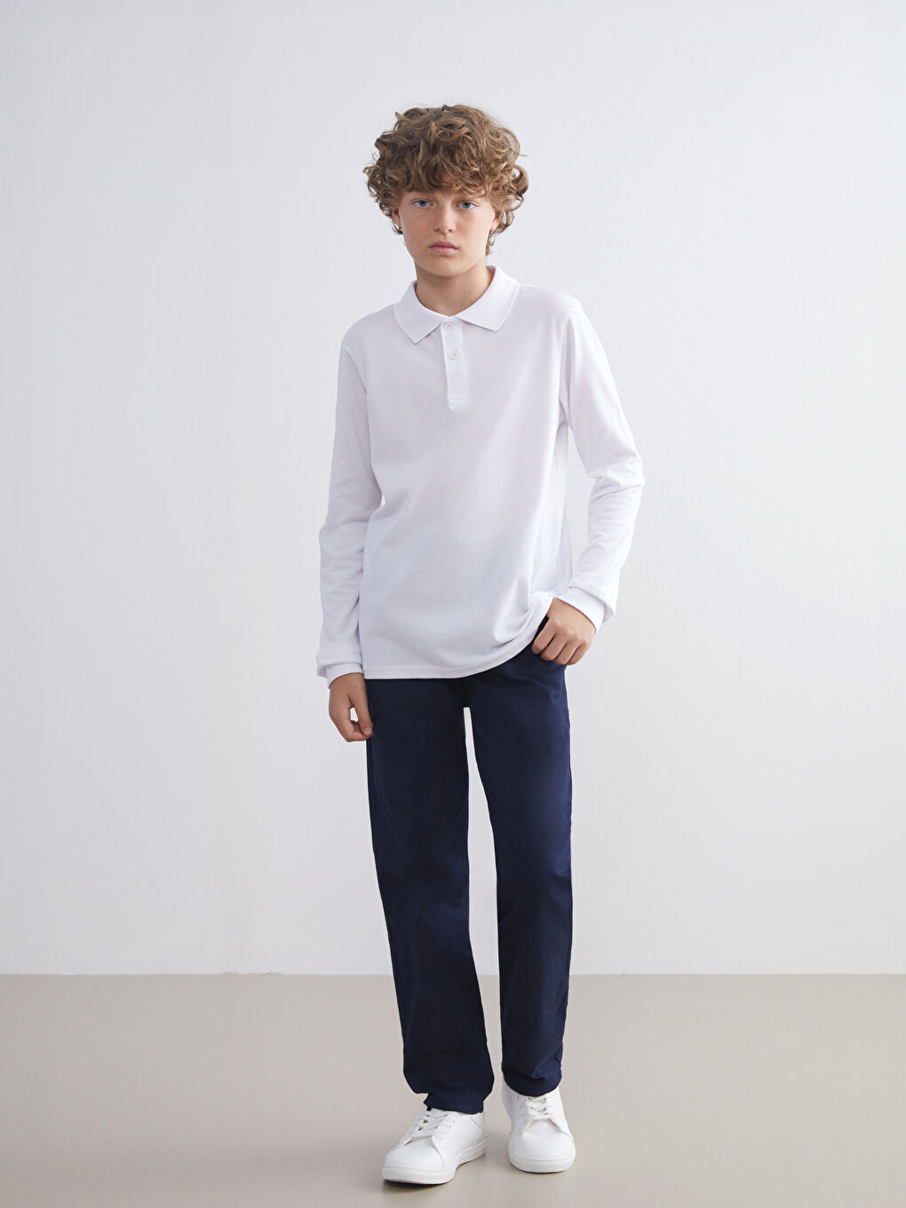 LCW Kids Polo Neck Basic Boys' T-Shirt 2 Pack -W50262Z4-Q6K