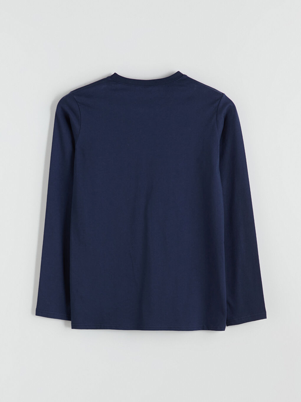 Lacivert Bisiklet Yaka Erkek Çocuk Tişört-1