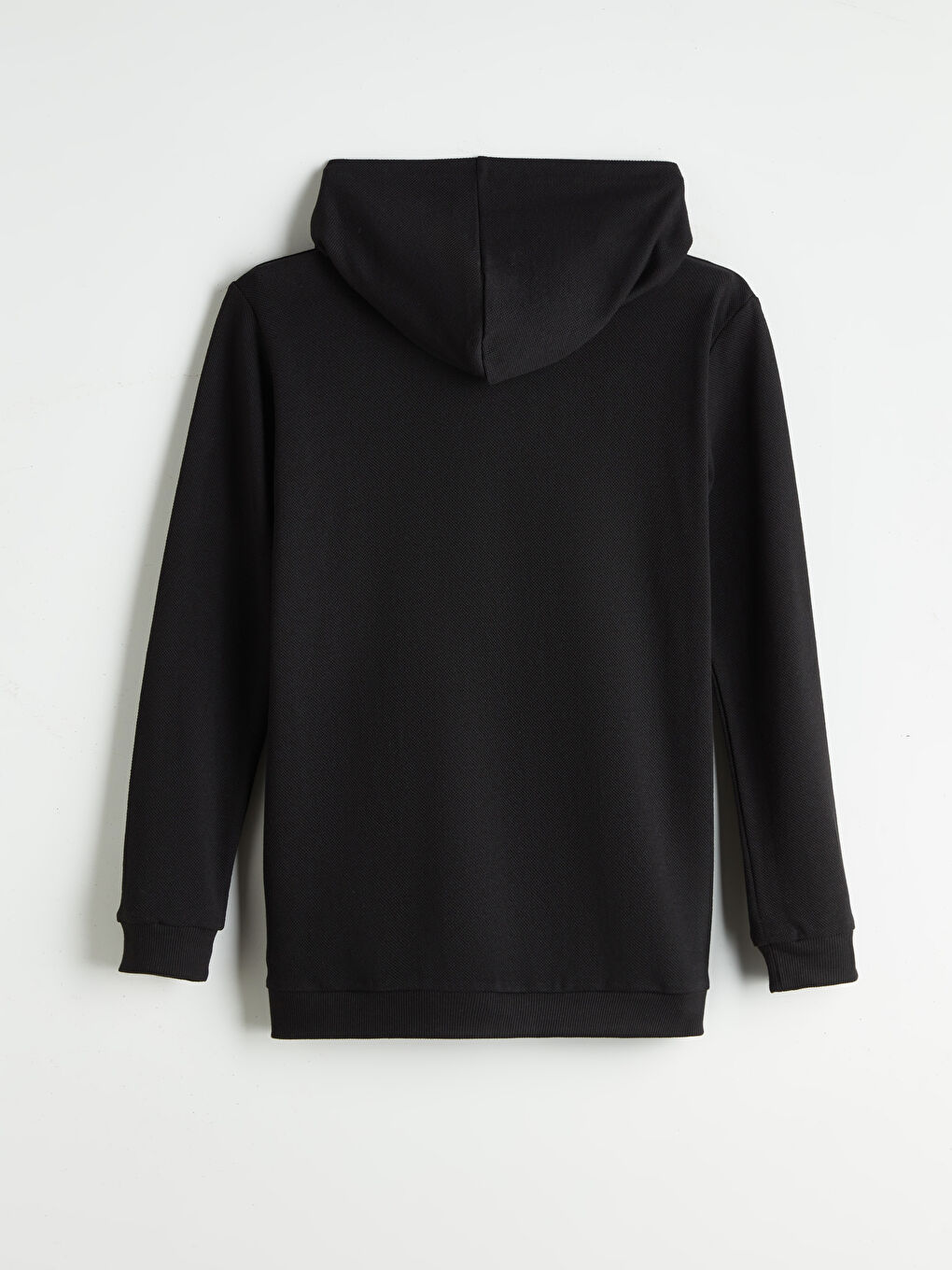 Siyah Kapüşonlu Erkek Çocuk Fermuarlı Sweatshirt-3