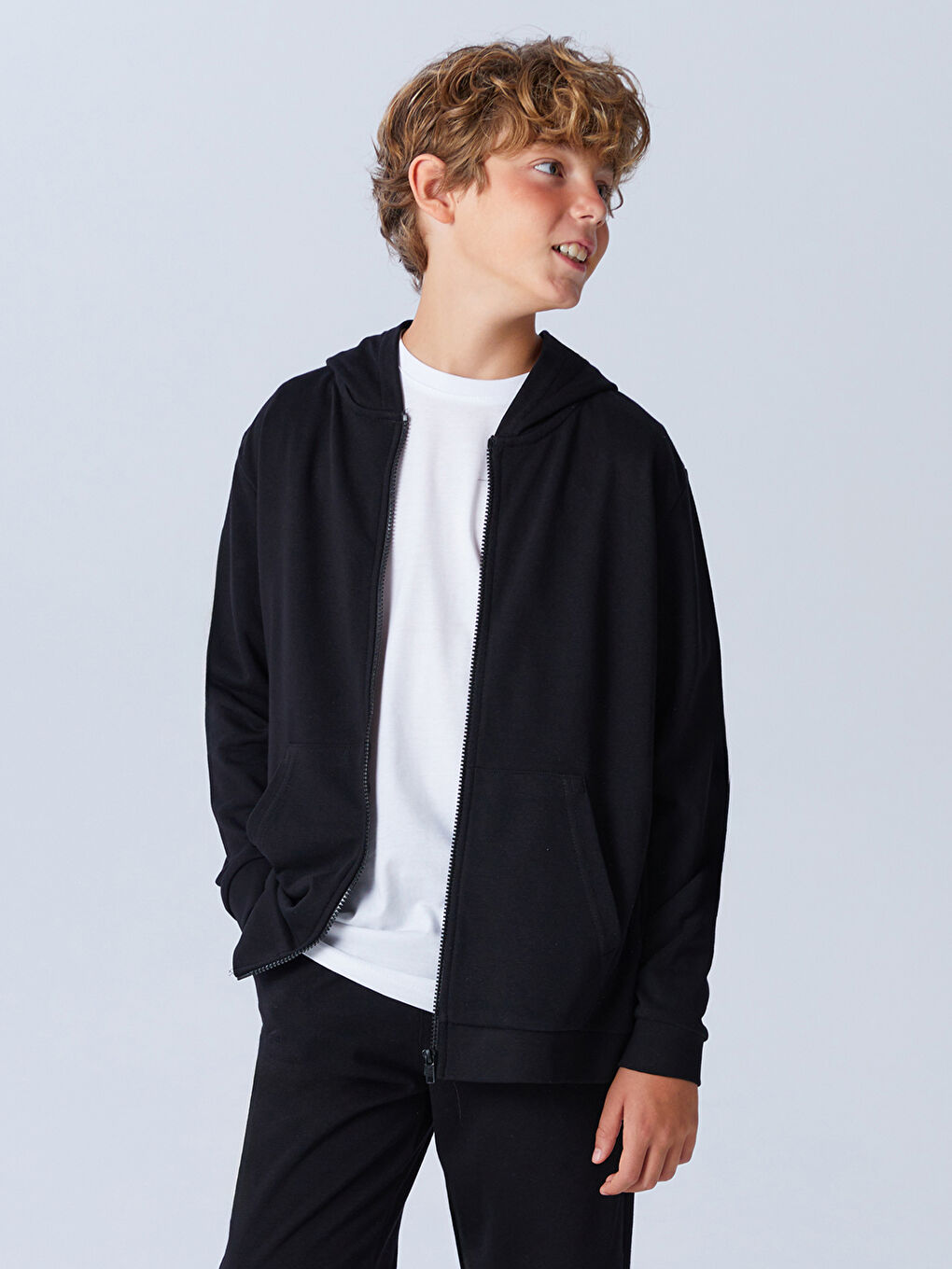 LCW Kids Hooded Boys' Zip-Up Sweatshirt -W50276Z4-CVL
