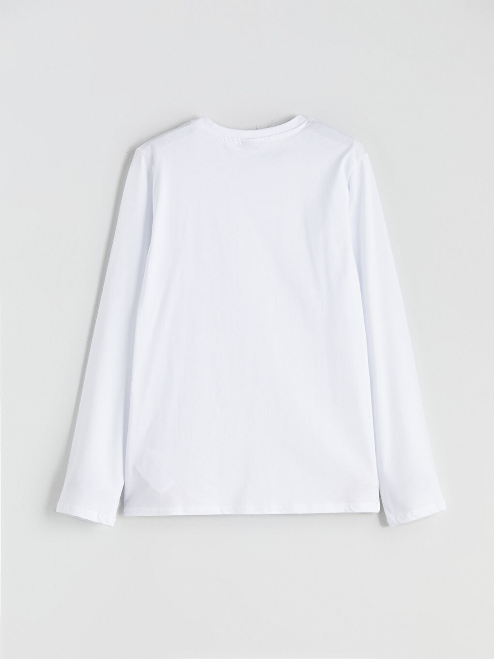 Beyaz Bisiklet Yaka Basic Erkek Çocuk Tişört-2