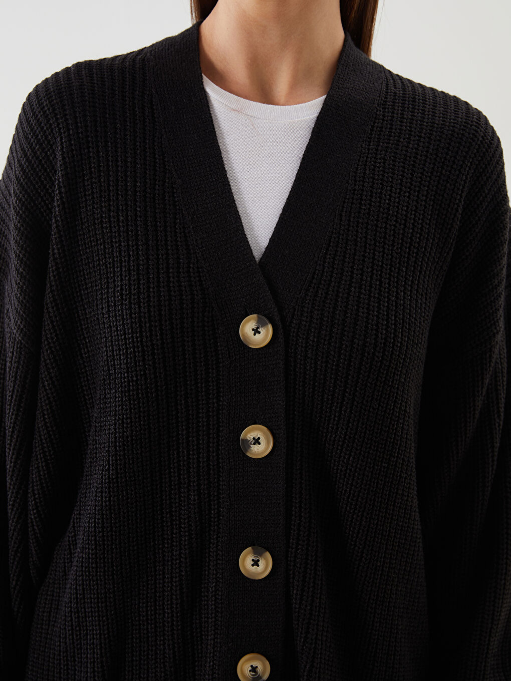 V Neck Women's Knitwear Cardigan-2