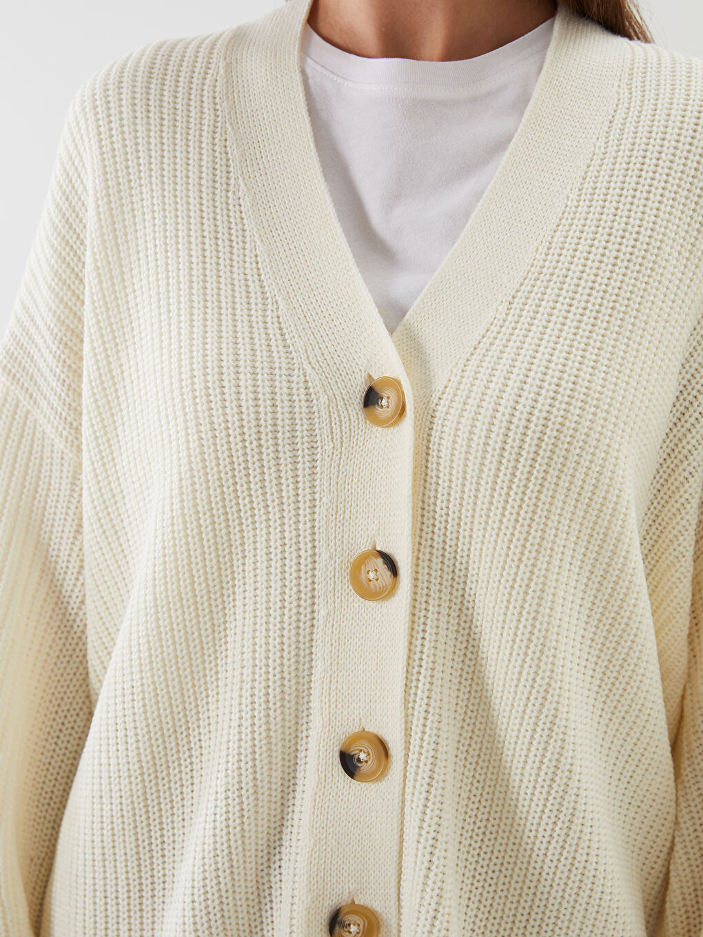 V Neck Women's Knitwear Cardigan-2