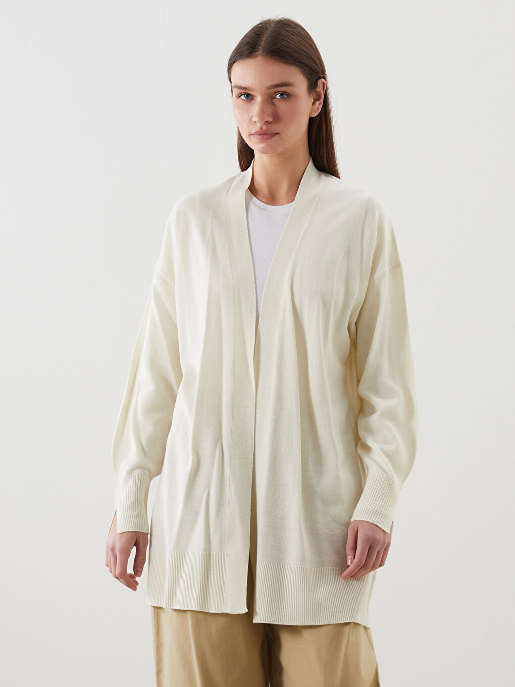 LCW Modest Shawl Collar Women's Knitwear Cardigan -W50281Z8-FWM