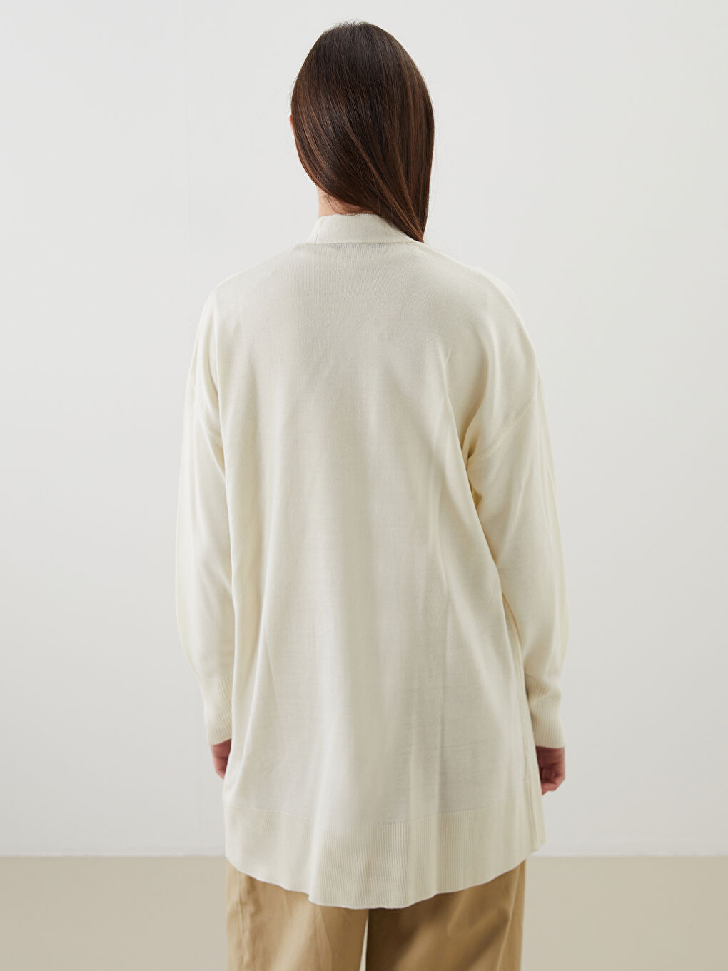 LCW Modest Shawl Collar Women's Knitwear Cardigan -W50281Z8-FWM